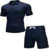 JoZorro Men's Polo Shirt Sets Fashion Casual Summer 2 Piece Shorts Outfit TrackSuit, Navy Blue1, Medium view 4