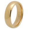 6 mm Gold Tungsten Steel Wedding Band Men Women Engagement Ring Domed Polished Comfort Fit Tungsten Engraved 13 view 1