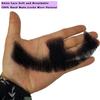 Voloria Fake Beard Realistic Human Hair Full Hand Tied Facial Hair False Beards Lace Invisible Fake FaceMustache for Party Movie Makeup Halloween Cosplay Costume Party (Style-3, Black) view 3