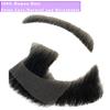 Voloria Fake Beard Realistic Human Hair Full Hand Tied Facial Hair False Beards Lace Invisible Fake FaceMustache for Party Movie Makeup Halloween Cosplay Costume Party (Style-3, Black) view 4