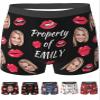 Custom Boxers for Men Boyfriend Husband Father, Personalized Face Underwear with Picture Customized Funny Boxers for Men Birthday Father's Day Valentine's Day Gifts for Him,Medium view 1