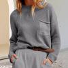 Akivide Women Fall Oversized Crewneck Sweaters Winter Fashion Lightweight Loose Stand Collar Knit Pullover Sweaters Outfits Plus Size view 2