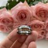 8 mm Jewelry Men Women Tungsten Carbide Ring for Wood Meteorite Inlay Wedding Band Comfort Fit I Love You Engraved 5.5 view 3