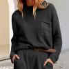Akivide Women Fall Oversized Crewneck Sweaters Winter Fashion Lightweight Loose Stand Collar Knit Pullover Sweaters Outfits Plus Size view 2