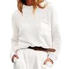 Akivide Women Fall Oversized Crewneck Sweaters Winter Fashion Lightweight Loose Stand Collar Knit Pullover Sweaters Outfits Plus Size view 1