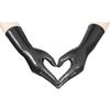 ABWL Black Latex Gloves for Women Men,Short Natural Rubber Gloves Cosplay Costume Party Clubwear (Black, XL) view 2