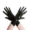 ABWL Black Latex Gloves for Women Men,Short Natural Rubber Gloves Cosplay Costume Party Clubwear (Black, XL) view 3