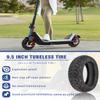 SYACHI 9.5 x 2.5 9.5-inch Rubber Explosion-proof Tubeless Tire + Straight Nozzle Replace for NIU Kick Scooter KQi3 Sport/Pro/Max Electric Scooter Tire Parts (1) view 3