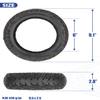 SYACHI 9.5 x 2.5 9.5-inch Rubber Explosion-proof Tubeless Tire + Straight Nozzle Replace for NIU Kick Scooter KQi3 Sport/Pro/Max Electric Scooter Tire Parts (1) view 4