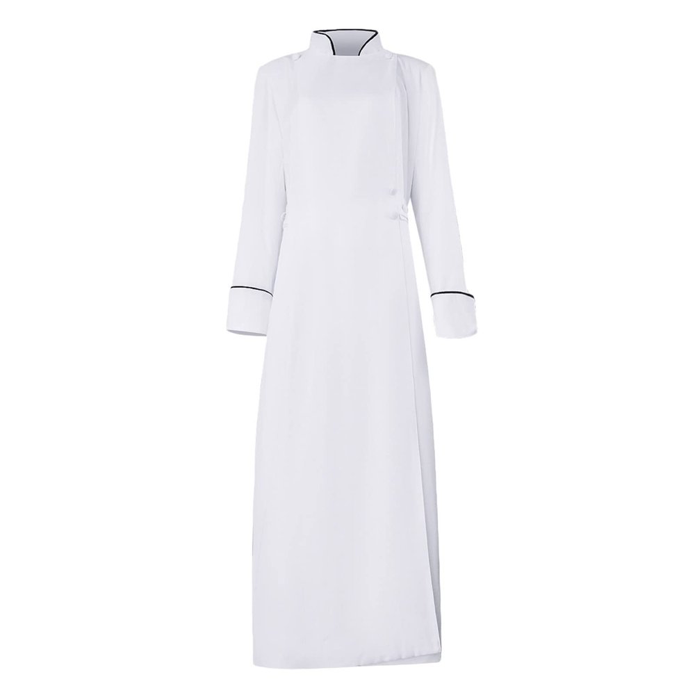 Women's Clergy Robes Costume Minister Church Robe Priest Cassock Pastor Minister Coat 2023 Halloween Cosplay Cloaks Halloween Costumes for Teen Girls Gothic Halloween Costumes for Women