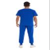 COZYFIT Men Scrubs Set  Stretch V-Neck Scrub Top & Jogger Pant with 8 Pockets, Yoga Waistband, Anti-Wrinkle - Royal Blue, XS view 2