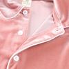 Kids Tales Child Velvet Pajama Sets Christmas Button Down Long Sleeve Shirt + Long Pants Boys Girls Solid Loungewear 2PCS view 2