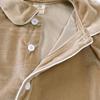 Kids Tales Child Velvet Pajama Sets Christmas Button Down Long Sleeve Shirt + Long Pants Boys Girls Solid Loungewear 2PCS view 2