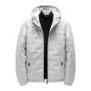 JEsilunmaMY Men's Winter Cropped Hood Puffer Jacket Lightweight Zip Up Warm Thicken Down Coat Fashion Windproof Padded Coat (Khaki,Medium) view 1