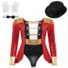 JEEYJOO Adult Swallow-Tailed Leotard Circus Halloween Costume Women's Ravishing Ringmaster Costume #10_SequinsSet Medium view 1