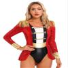 JEEYJOO Adult Swallow-Tailed Leotard Circus Halloween Costume Women's Ravishing Ringmaster Costume #10_SequinsSet Medium view 2