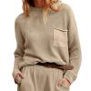 Akivide Women Fall Oversized Crewneck Sweaters Winter Fashion Lightweight Loose Stand Collar Knit Pullover Sweaters Outfits Plus Size view 1