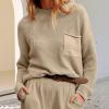 Akivide Women Fall Oversized Crewneck Sweaters Winter Fashion Lightweight Loose Stand Collar Knit Pullover Sweaters Outfits Plus Size view 2