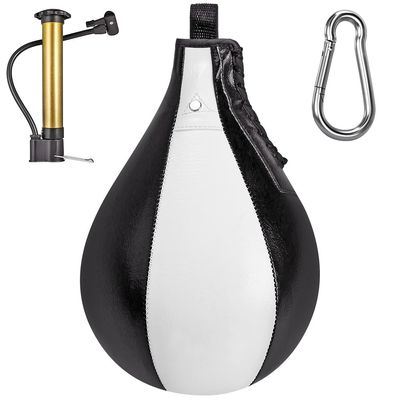 Benelabel Leather Speeds Bag for Boxing Speed Bag with Inflator and Carabiner- Improve Reflexes & Speed for Boxing & MMA