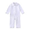 Kids Tales Child Velvet Pajama Sets Christmas Button Down Long Sleeve Shirt + Long Pants Boys Girls Solid Loungewear 2PCS view 1