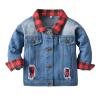 Toddler Kid Baby Boys Girls Denim Jacket Long Sleeve Button Down Jeans Coat Cowboy Overcoat Basic (Blue #2, 3-4 Years) view 1