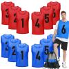 Antoyo Soccer Pinnies With Numbers - Youth Scrimmage Team Practice Vests Jerseys for Basketball, Soccer, Football - Bibs for Youth and Adult view 1