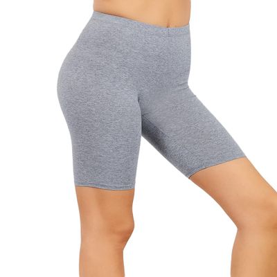 Sugar Sunday Cotton Slip Shorts for Women Under Dress Anti Chafing Boy Shorts Panties Boxer Briefs Long Underwear Bike Short Heather Grey Small