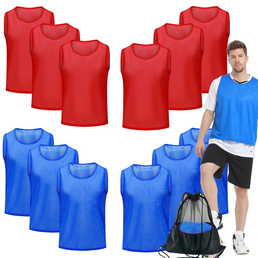 Antoyo Soccer Pinnies Youth with Numbers Scrimmage Team Pinnies Practice Vests for Basketball Soccer Football Bibs