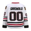 oldtimetown Youth Griswold #00 Movie Hockey Jerseys Stitched Letters and Numbers S-L White view 1