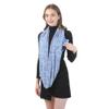 IFEBEGU Invisible Pocket Travel Scarf Winter Plaid Infinity Scarf with Zipper Pocket to store Phone, Keys, and Wallet,Women Lightweight Travel Neck Wrap (CM-01blue) view 4