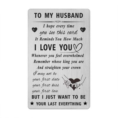Gezxin Husband Father's Day Card - Romantic Gift for Husband Birthday Valentines Wedding Anniversary Easter Card from Wife