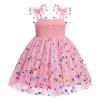 1st Birthday Dress for Baby Girl Toddler Kids First One Year Old Party Princess Dress 2nd 3rd Smash Cake Photo Shooting Spaghetti Straps Bowknot Polka Dots Tulle Tutu Dress Pink Confetti 18-24 Months view 3