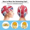 CTOITLKF Swimming Hat, Vintage Union Jack British Flag Swimming Cap, Bathing Caps for Long Short Hair view 3