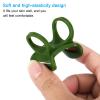 PATIKIL Headlamp Flashlight Holder, 4 Pcs Silicone Soft High Elastic Hands-Free Head Lamp Stand Replacement for Flashlight Outside Camping Riding, Green view 4