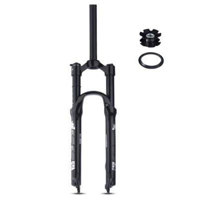 ZECHAO Mountain Bike Suspension Fork,Aluminum Alloy 26/27.5/29" 1-1/8" with Scale 100mm Travel 1-1/2" Air Fork 9mm Quick Release Outdoor (Color : Straight Manual Lock, Size : 27.5inch)