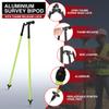 MUTOOP Pole Bipod for Surveying Equipment - Adjustable Aluminum Bipod for GPS Rover Prism Poles Total Station with Thumb Release and Carry Bag(Green) view 2