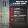 MUTOOP Pole Bipod for Surveying Equipment - Adjustable Aluminum Bipod for GPS Rover Prism Poles Total Station with Thumb Release and Carry Bag(Green) view 3