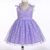 1st Birthday Dress for Baby Girl Toddler Kids First One Year Old Party Princess Dress 2nd 3rd Smash Cake Photo Shooting Spaghetti Straps Bowknot Love Heart Layered Tulle Tutu Dress Violet Heart 2-3T view 4