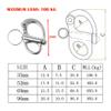 Shackle Quick Release Clip Stainless Steel Marine 316 Snap Shackle 2PCS Sailboat Rigging Shackle Mini Carabiner-35mm view 3