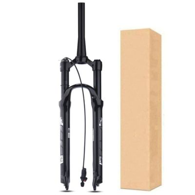ZECHAO Air Mountain Bike Suspension Fork,1-1/2" Disc Brake 26/27.5/29in Shock Absorber Fork Manual Lockout/Remote Lockout Stroke 120mm Outdoor (Color : Tapered Remote Lock, Size : 29inch)