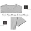 Athlemon Mens Long Shirts for Men Extra Long T Shirts Mens t-Shirts Longline Hipster Reflective Line Scallop Tees view 3