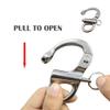 Quick Release Clip Stainless Steel 316 Snap Shackle 2PCS Sailboat Rigging Shackle Swivel Eye Mini Carabiner-52mm view 4