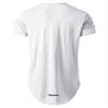 Athlemon Mens Long Shirts for Men Extra Long T Shirts Mens t-Shirts Longline Hipster Reflective Line Scallop Tees view 2