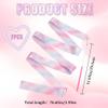 CREATCABIN 2Pcs Polycotton Dance Ribbons Sparkling Gymnastic Ribbons Rhythmic Gymnastic Streamers Pink Twirling Ribbons with Wand for Talent Shows Artistic Dancing Circus Carnival Baton Stick 76.7Inch view 2
