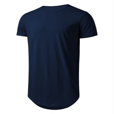 Athlemon Mens Long Shirts for Men Extra Long T Shirts Mens t-Shirts Longline Hipster Reflective Line Scallop Tees