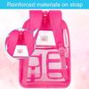 CCJPX 3Pcs Clear Backpack for Girls, School Transparent Bookbag for Women, Cute Heavy Duty See Through Backpacks for Teens Elementary (Rose) view 4