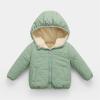 Baby Girls Boys' Winter Fleece Jackets With Hooded Toddler Cotton Dress Warm Lined Coat Outer (Green, 5-6 Years) view 2