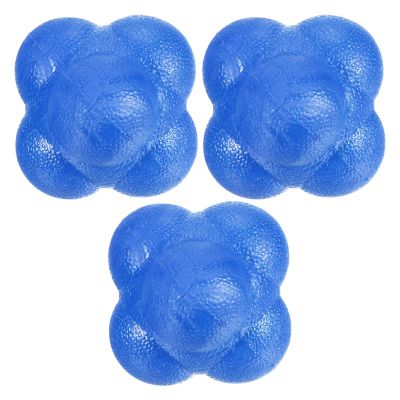 M METERXITY 3 Pack Bounce Reaction Ball - Coordination Training Ball, Wear-Resistant, Apply to Tennis/Softball/Badminton Training (57 x 57mm, Blue)