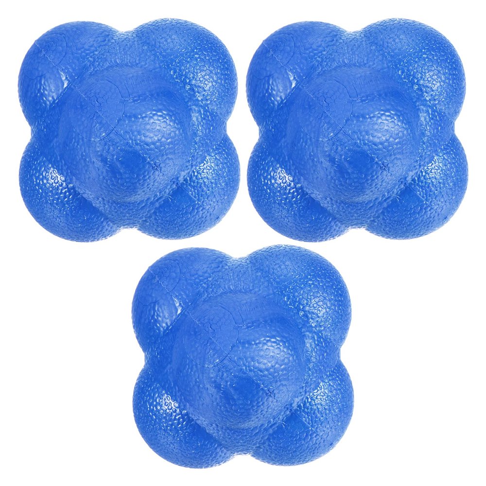 M METERXITY 3 Pack Bounce Reaction Ball - Coordination Training Ball, Wear-Resistant, Apply to Tennis/Softball/Badminton Training (57 x 57mm, Blue)