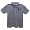Brigham Young University Polo Shirts for Boys 100% Polyester - Embroidered Stripes Short Sleeve Polo Boys Shirt Navy Stripes Short Sleeve Polo Boys Shirt view 1